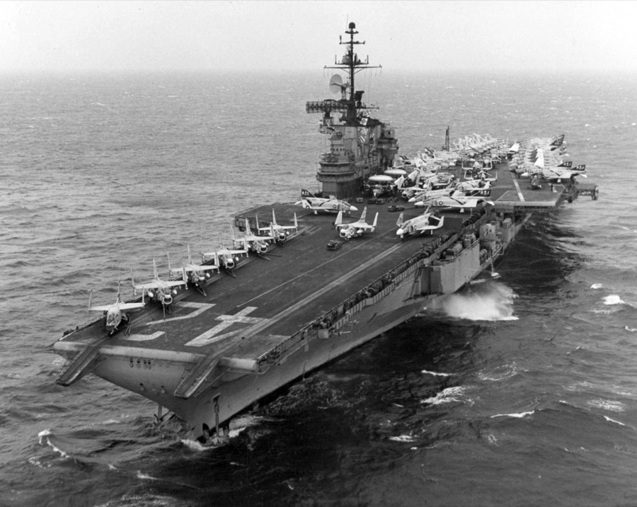 USS Franklin D. Roosevelt CVA-42 underway, Mediterranean